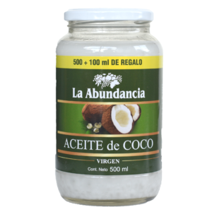 Aceite de coco virgen La Abundancia 600cc