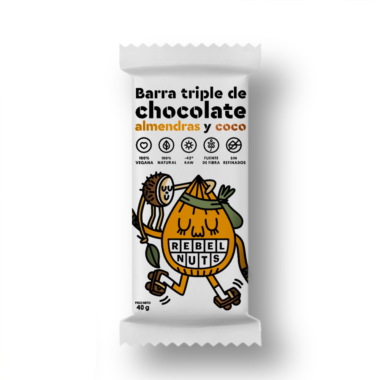 Barra triple de chocolate almendras y coco (Rebel Nuts)