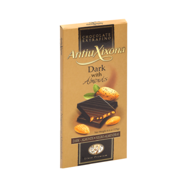 Tableta Antiu Xixona chocolate negro c/almendras 125g