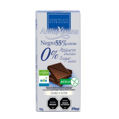 Tableta Antiu Xixona chocolate negro s/azúcar 55% 100g