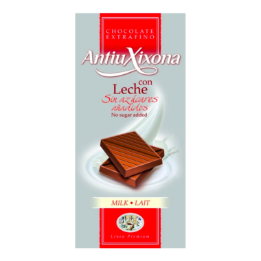 Tableta Antiu Xixona chocolate c/leche s/azúcar 100g
