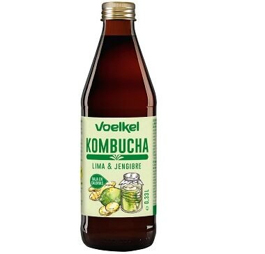 Kombucha Voelkel Orgánica Lima y jengibre 330cc