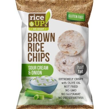 Chips de arroz Crema y Cebolla Rice up 120g