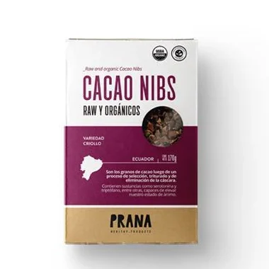 Cacao Nibs Orgánico 170g - Prana