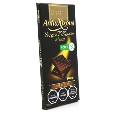 Tableta Antiu Xixona Chocolate intense Negro 72%  100g