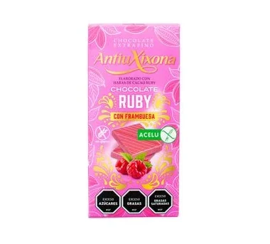 Tableta AntiuXixona Chocolate Ruby con frambuesa 100g