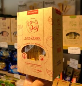 Crackers Tomate y Albahaca sin gluten - La Paz