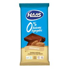 Tableta Haas s/azúcar Almendras 150g