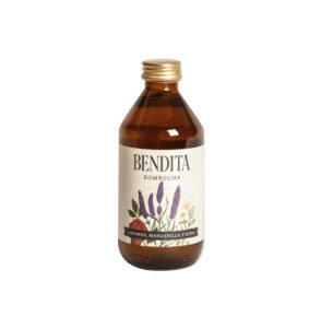 Bendita Kombucha Lavanda, manzanilla y rosa 250cc