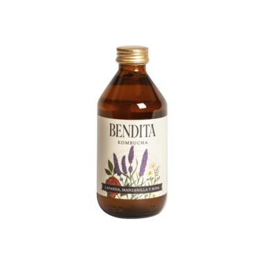 Bendita Kombucha Lavanda, manzanilla y rosa 250cc