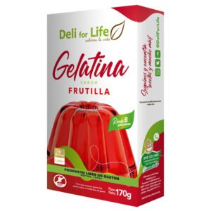 Gelatina s/gluten sabor Frutilla Deli for Life 170g